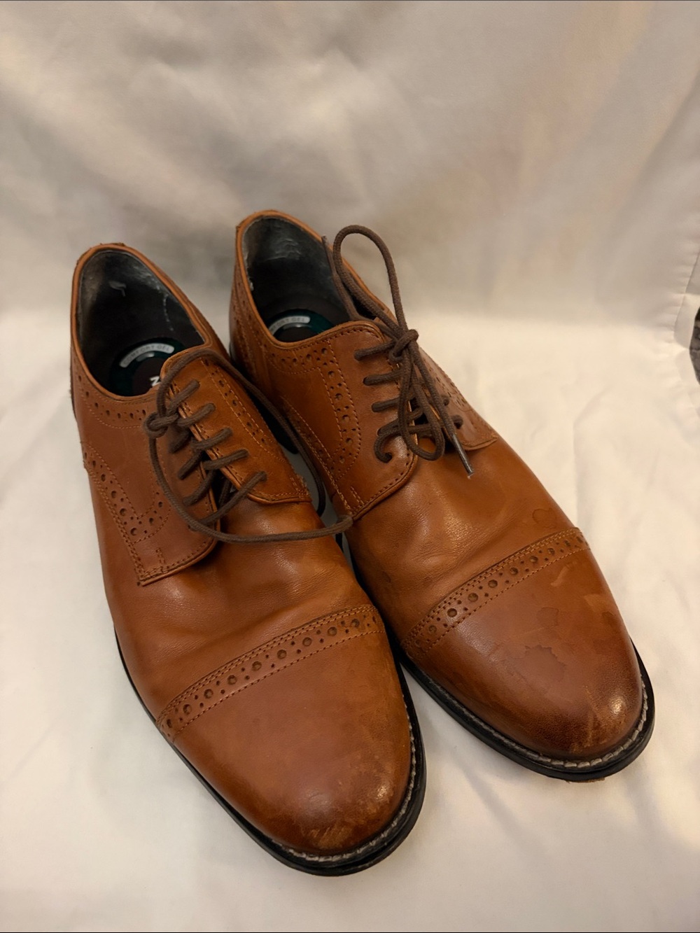 Nunn Bush Tan Leather Cap-Toe Brogues